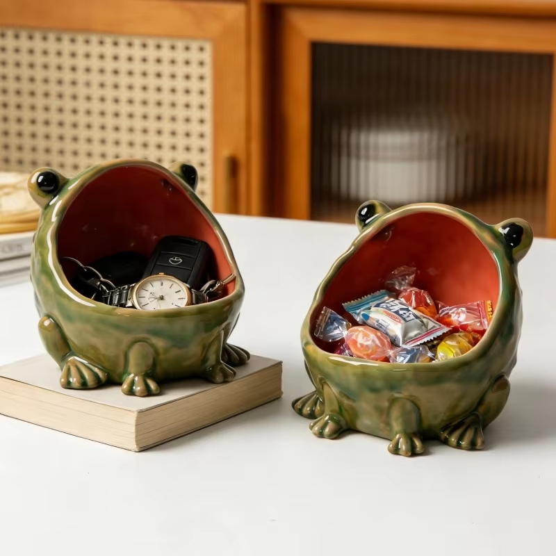 Interior Design Apartment - Ceramic Frog Ceramic Storage Bowl Creative