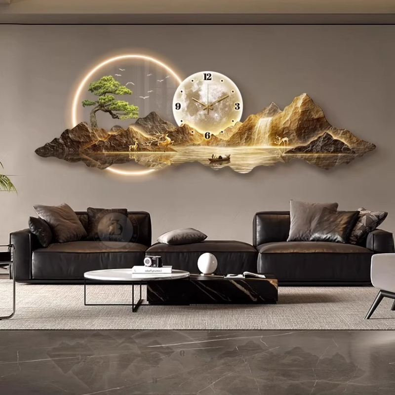 Luxury Light Wall clock Living - Interior Design Living Room And Kitchen ulasan dan harga