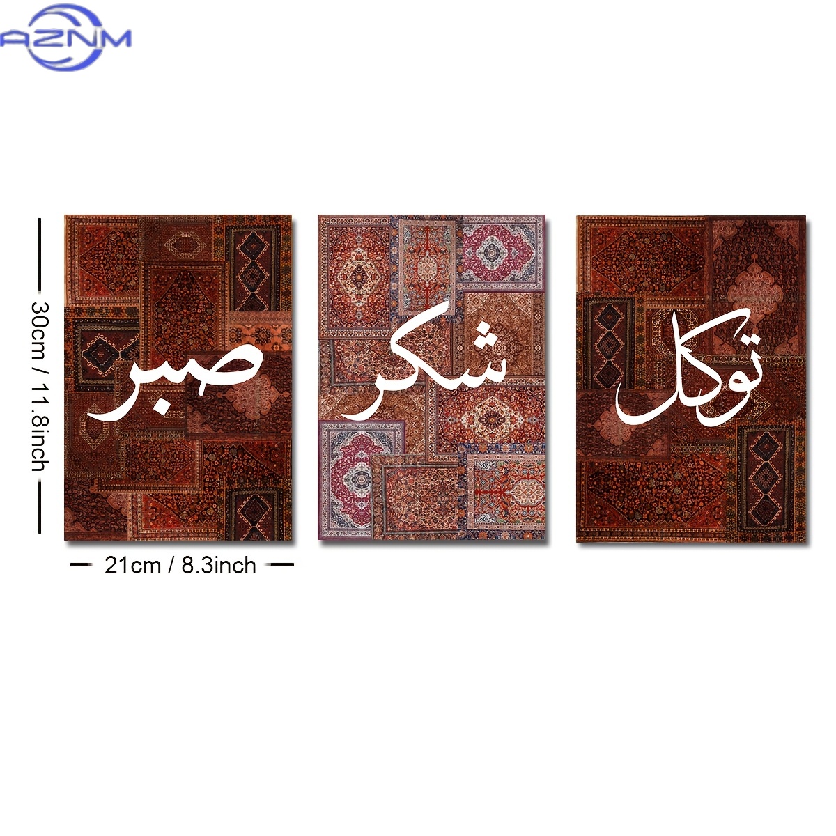 2D FLAT 3pcs Set Unframed Boho - Printed Rug Abstract ulasan dan harga