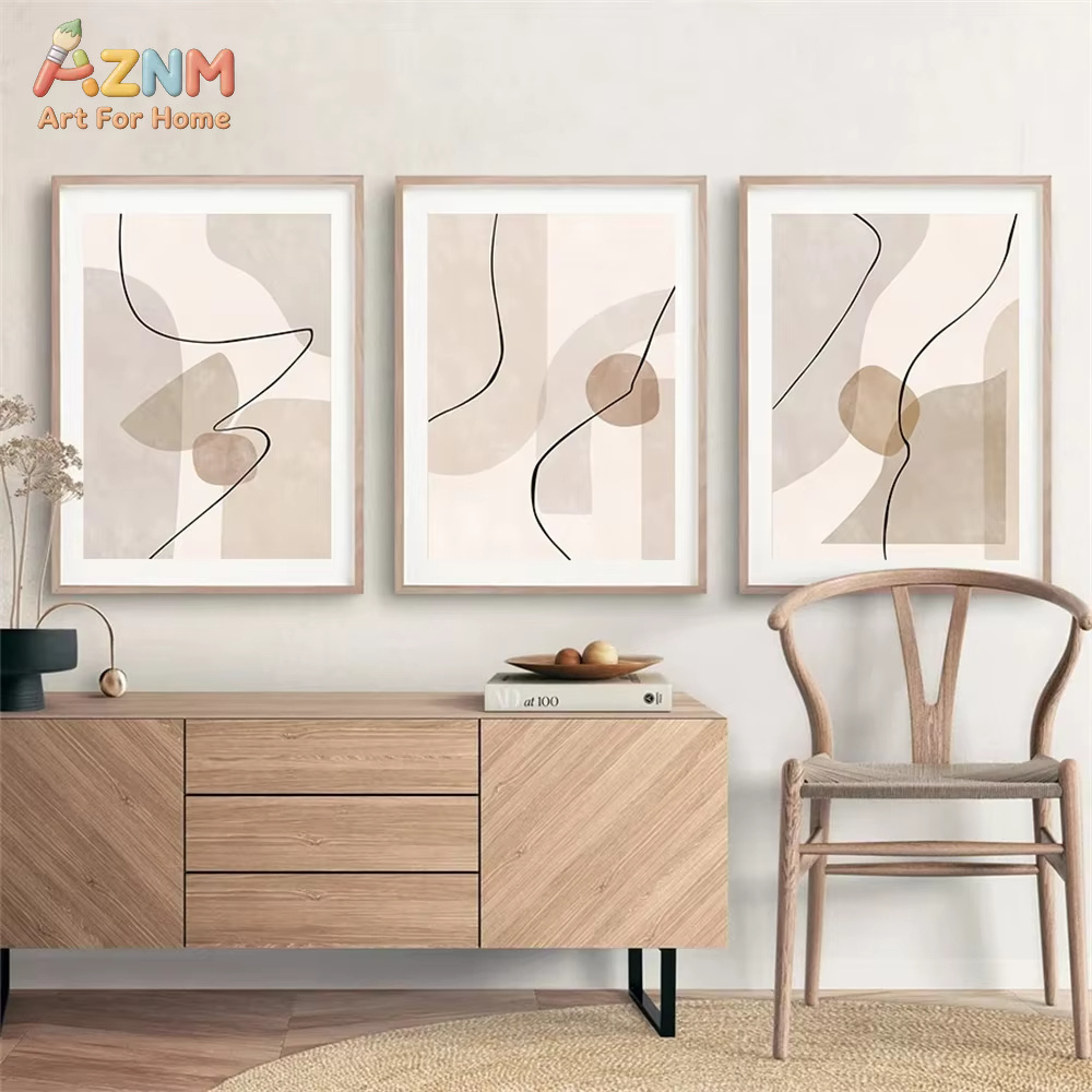 Abstract Beige Geometry Line W - Interior Design Apartment ulasan dan harga