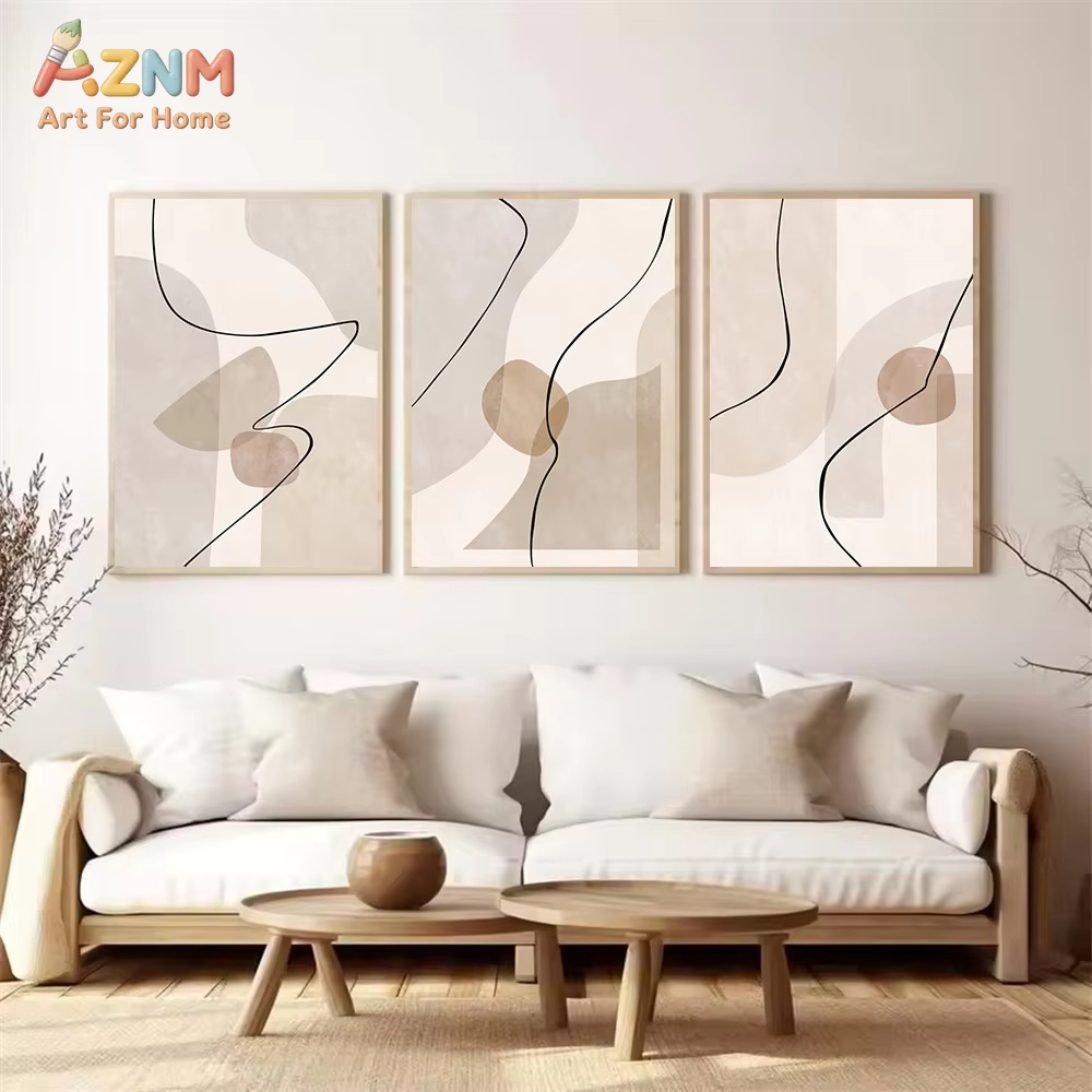 Abstract Beige Geometry Line W - Interior Design Apartment ulasan dan harga