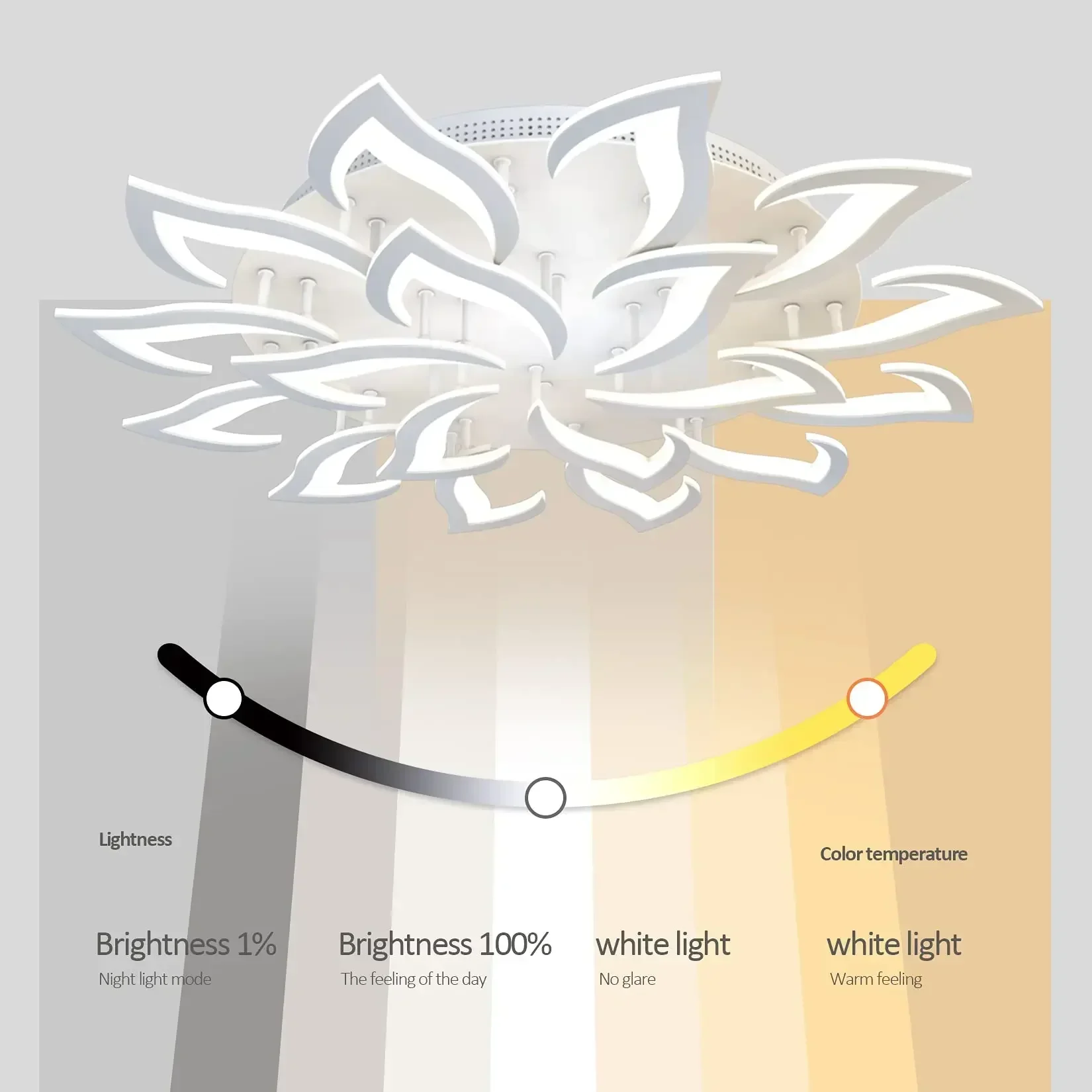 Designer LED Petal Chandelier  - Interior Design Living Room And Kitchen ulasan dan harga