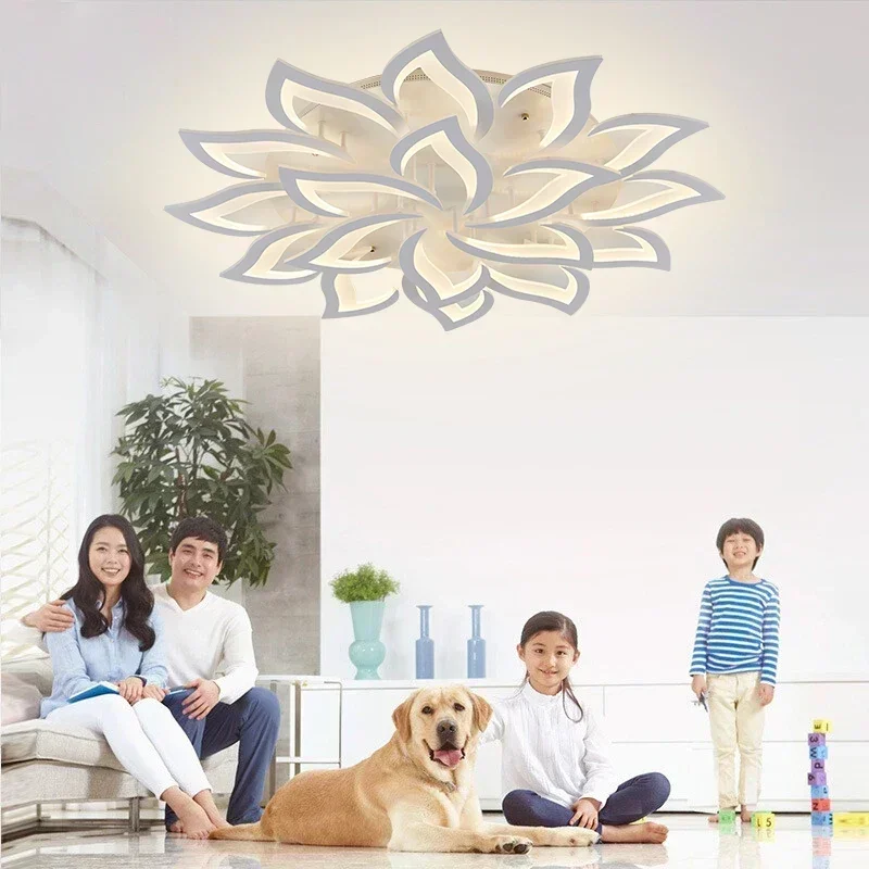 Designer LED Petal Chandelier  - Interior Design Living Room And Kitchen ulasan dan harga