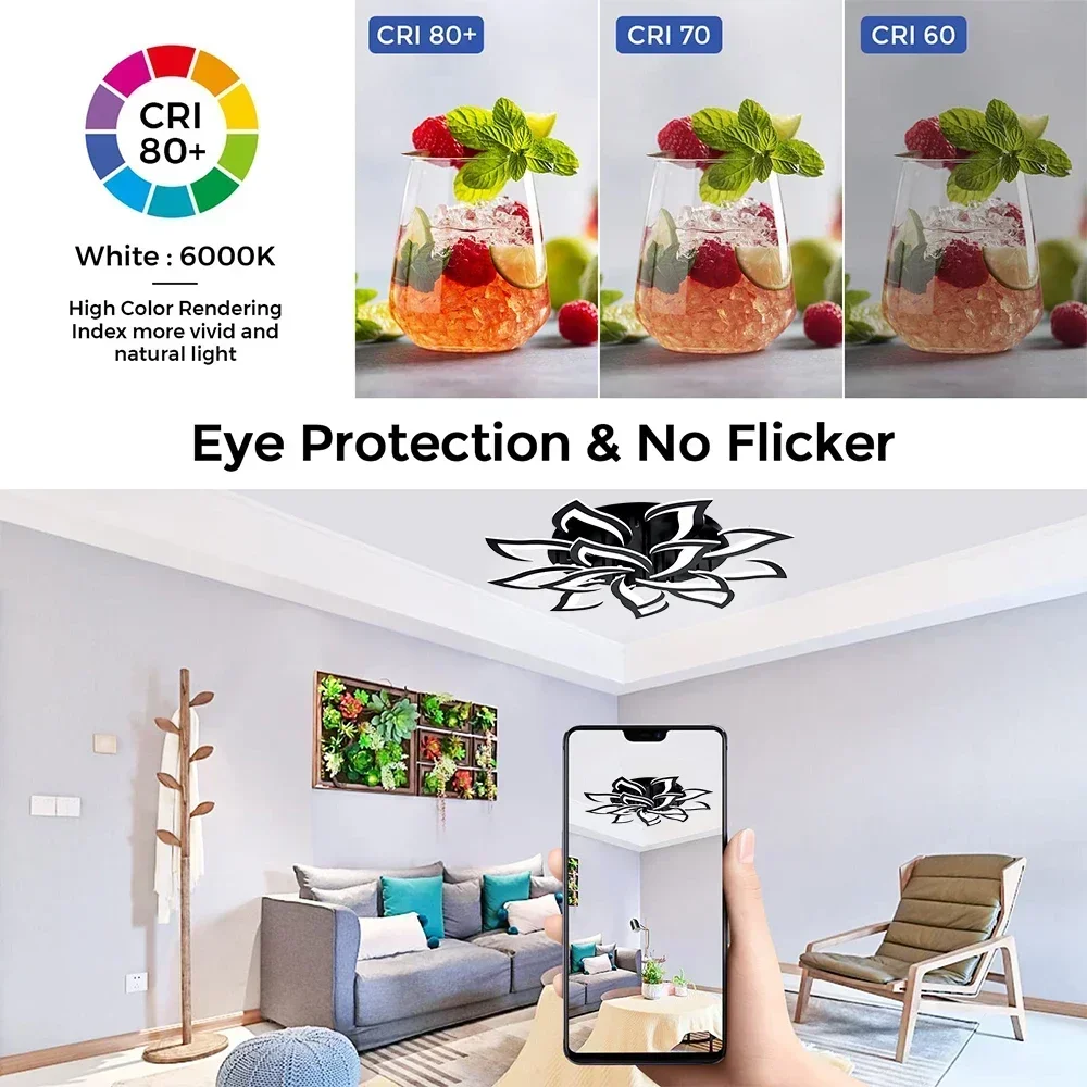 Designer LED Petal Chandelier  - Interior Design Living Room And Kitchen ulasan dan harga