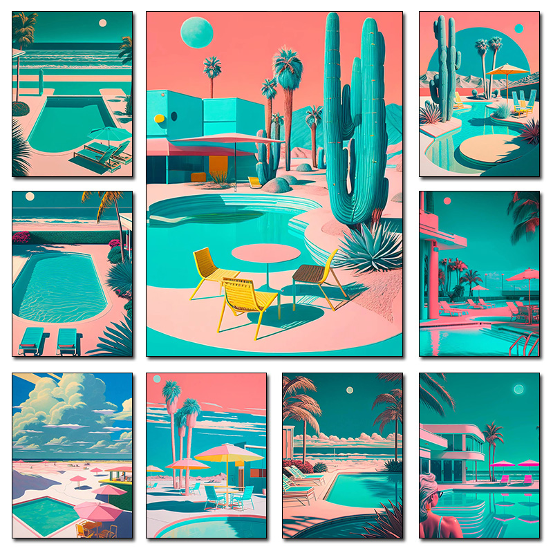 Retro Futuristic Beachside Pal - Interior Design Apartment ulasan dan harga
