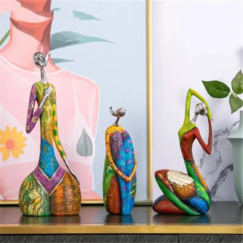 Painting Woman Resin Statue Fi - Interior Design Apartment ulasan dan harga