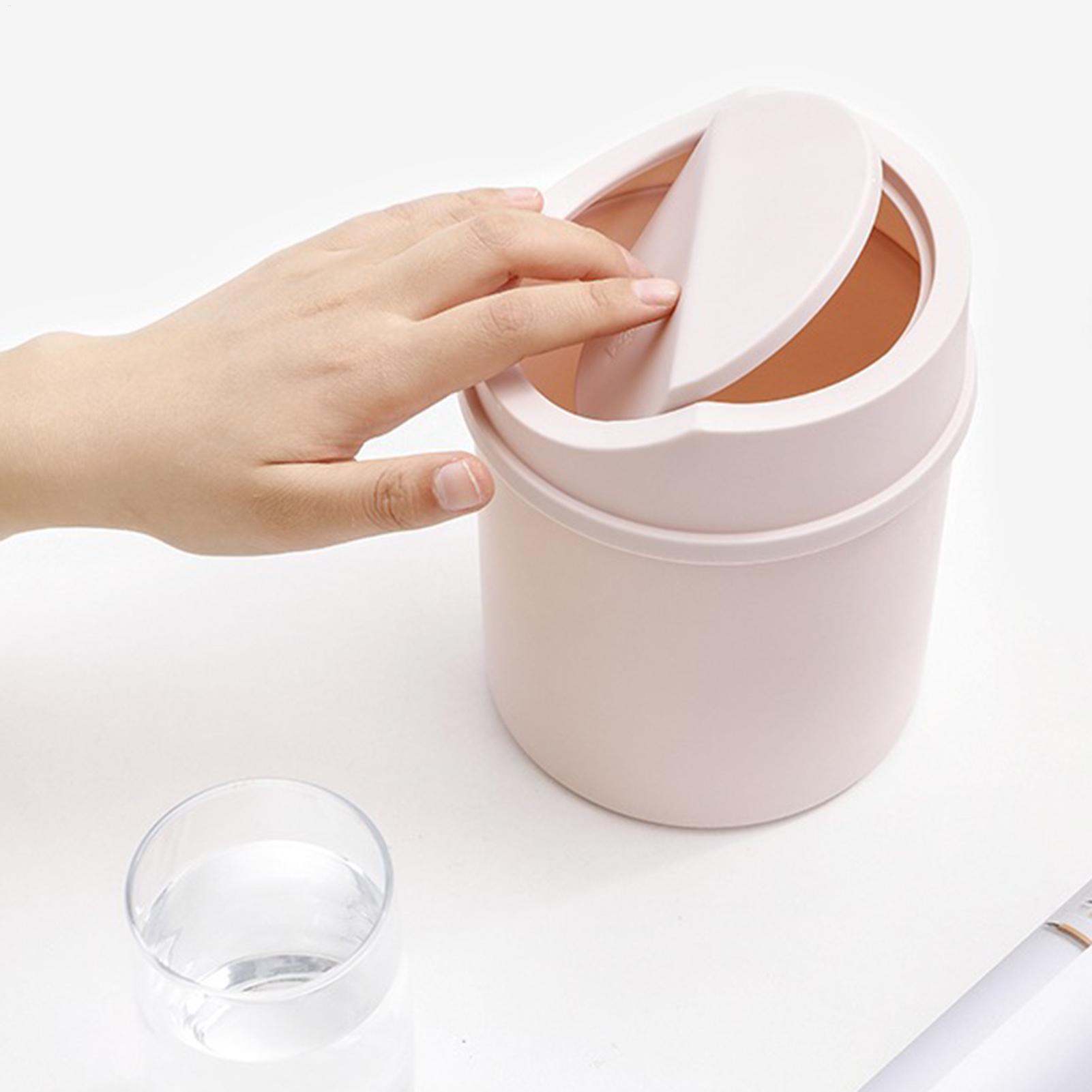 Mini Desktop Trash Can with Li - Interior Design Your Room ulasan dan harga