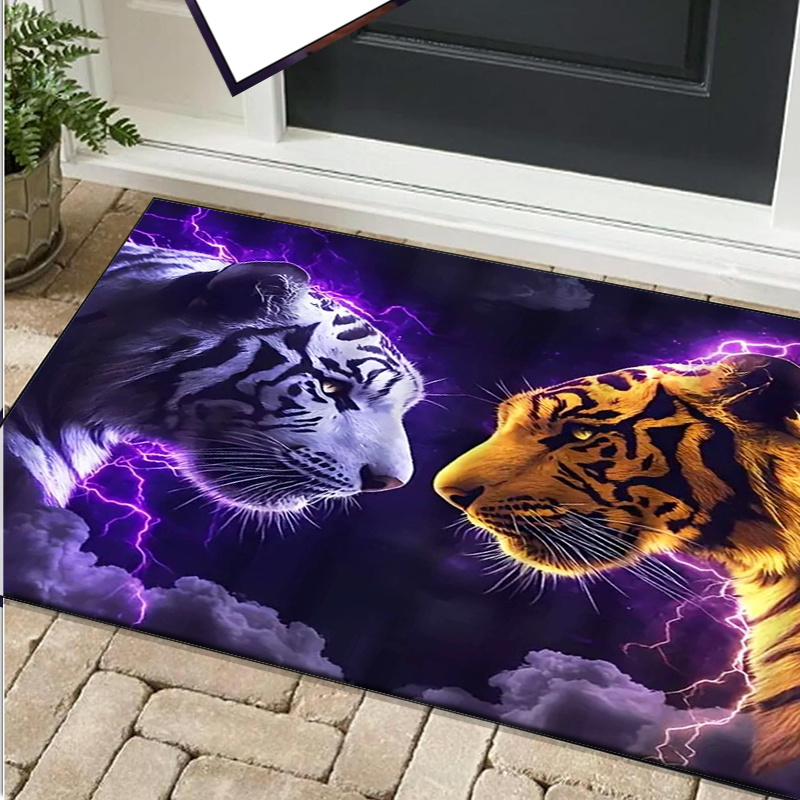 Tiger faces rug with electric  - Interior Design Your Room ulasan dan harga