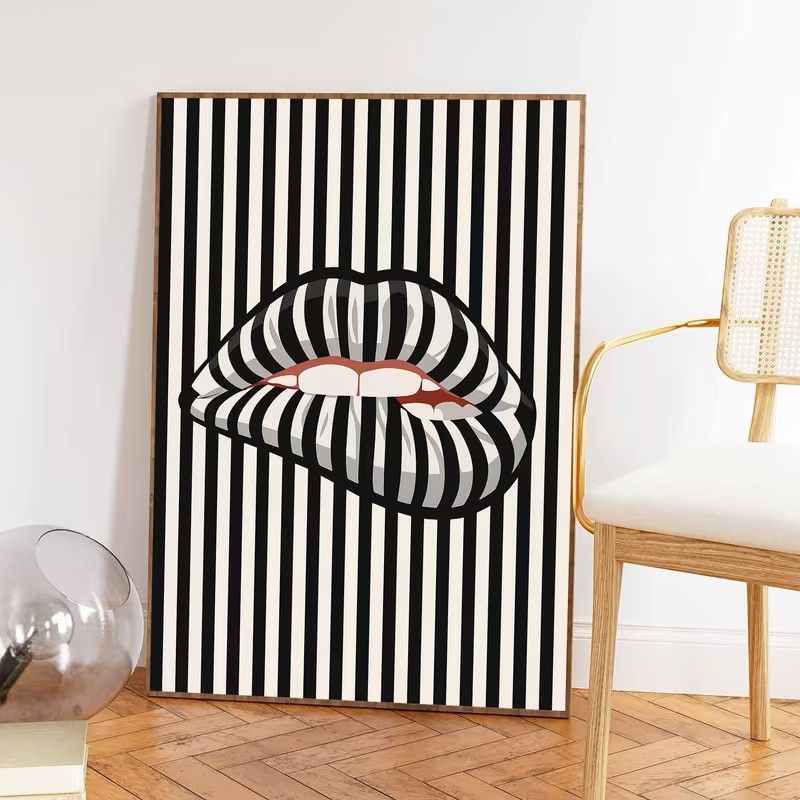 Simple and Abstract Striped Li - Interior Design Apartment ulasan dan harga