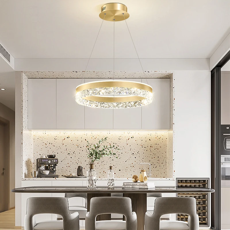 Modern Luxury Crystal LED Pend - Interior Design Living Room And Kitchen ulasan dan harga