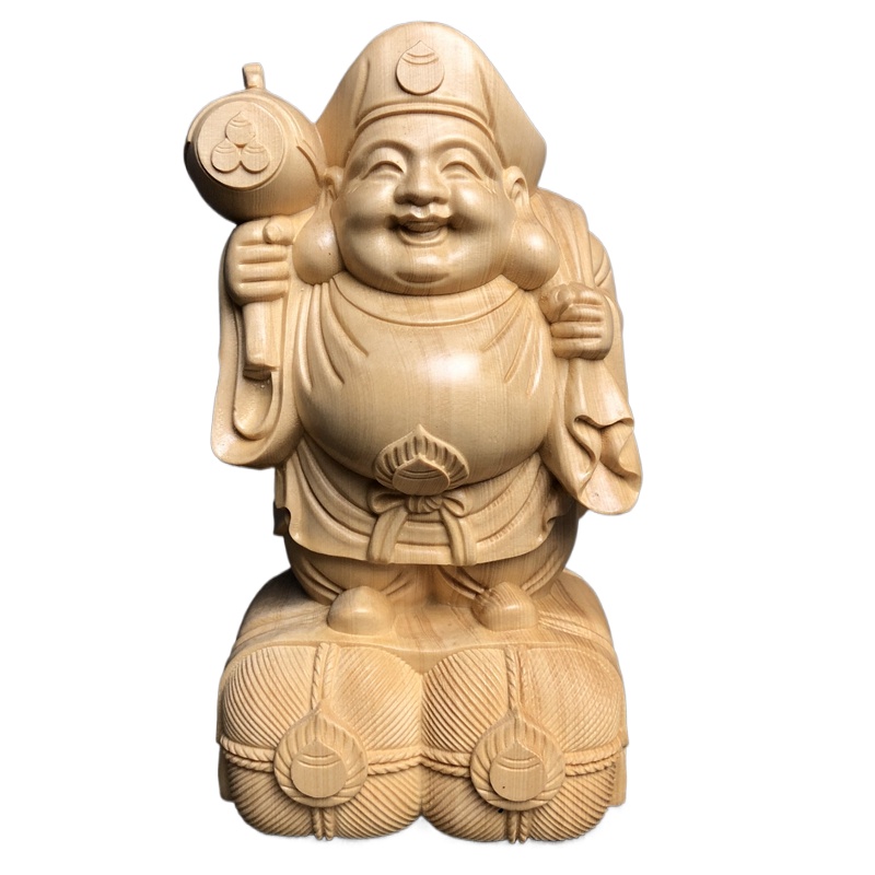 Hand Carved Hinoki Wood Daikok - Interior Design Japan ulasan dan harga